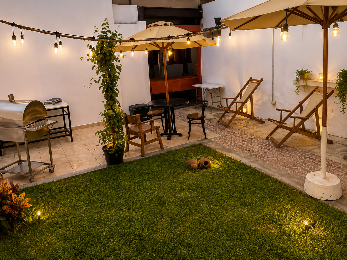 Área de descanso y terraza